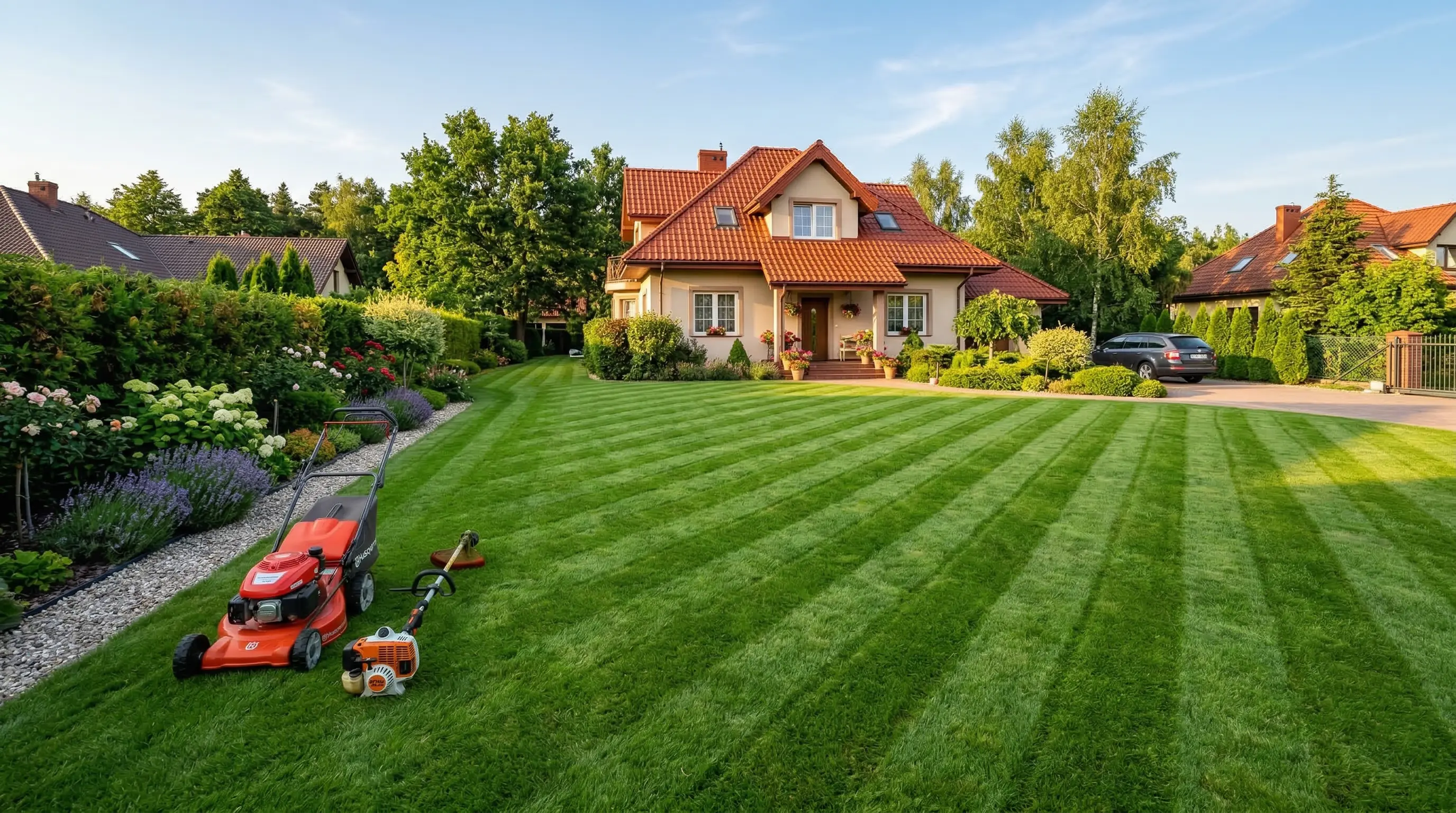 Покос травы Гродно — ухоженный газон после покоса